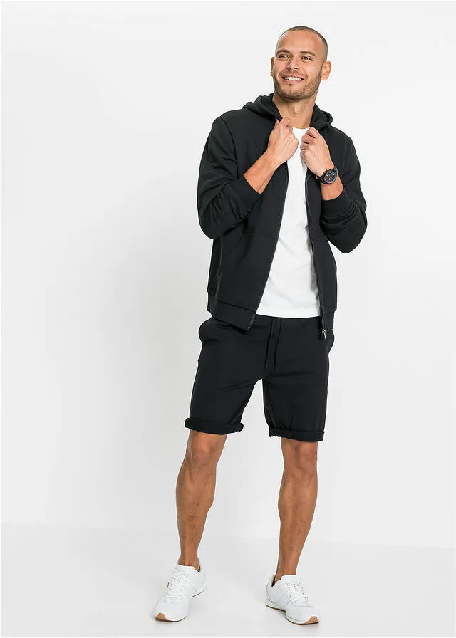 Bermudas ligera (2 unidades) Negro-gris oscuro jaspeado