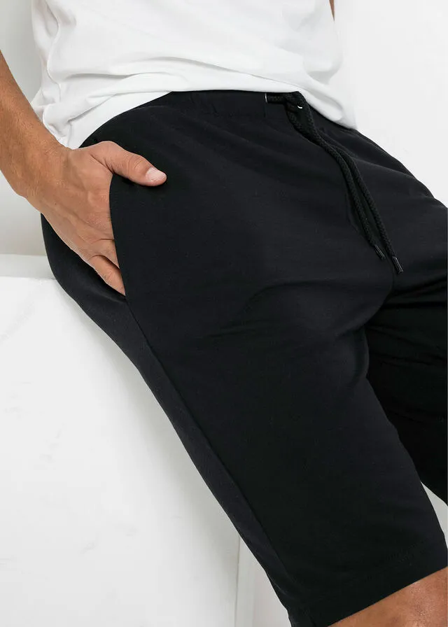 Bermudas ligera (2 unidades) Negro-gris oscuro jaspeado