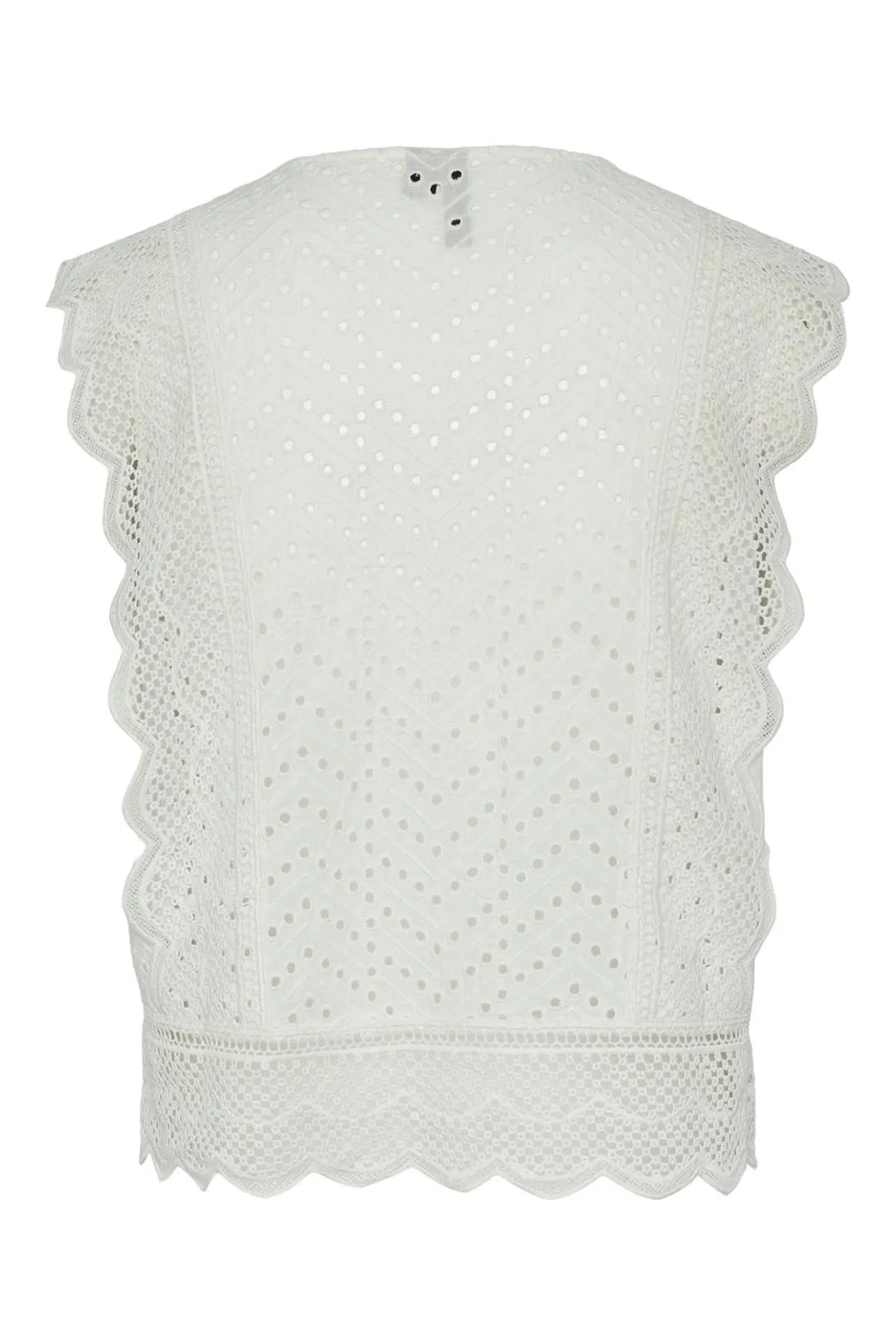 BLUSA LENCERA ENCAJE PCKARISMA BLANCO