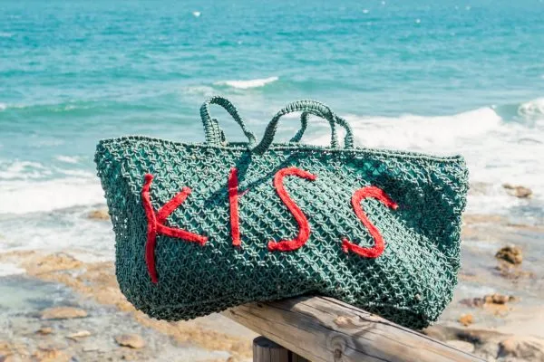 Bolso de crochet de yute - Kiss England