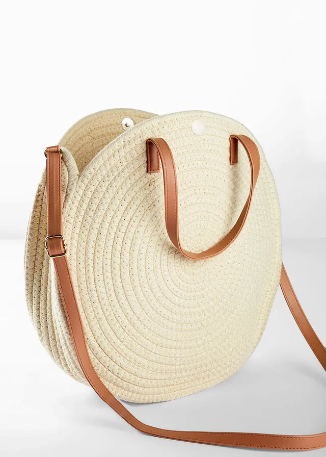 Bolso de paja Natural-coñac