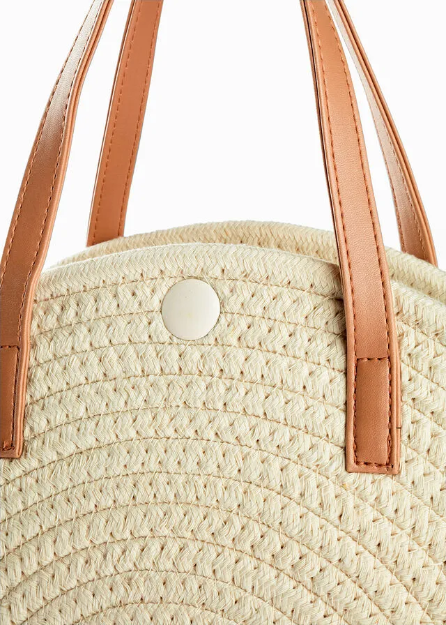 Bolso de paja Natural-coñac