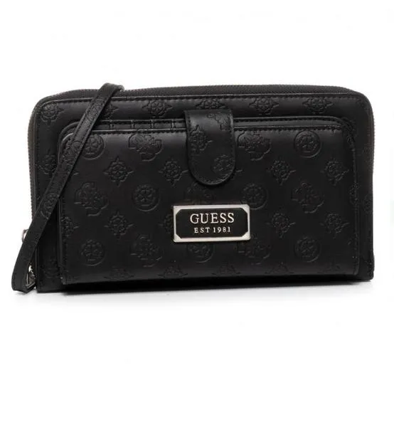 bolso/cartera guess logo love negro