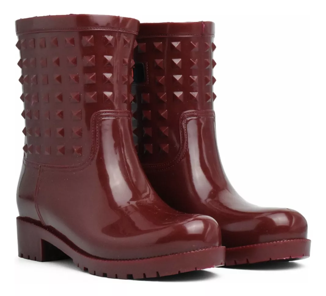 Bota Lluvia Goma Impermeable Pvc Mujer Gummi Welli Glam 