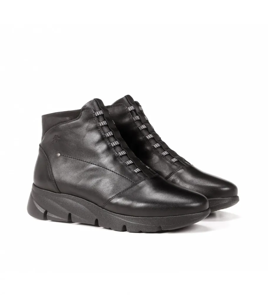 Botines de piel Bona F1358 negro