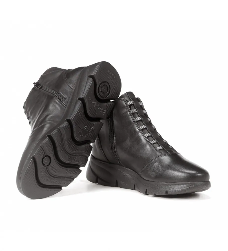 Botines de piel Bona F1358 negro