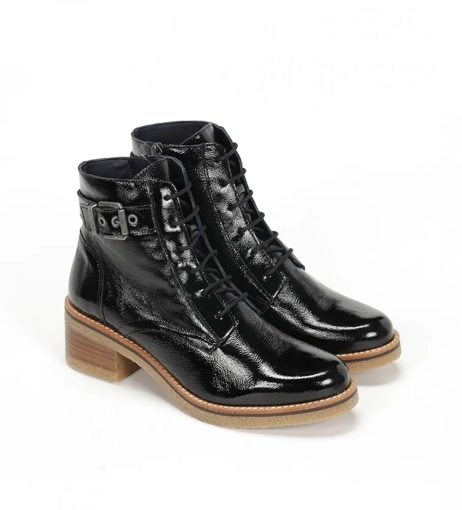 Botines de Piel Lucero D8686 negro