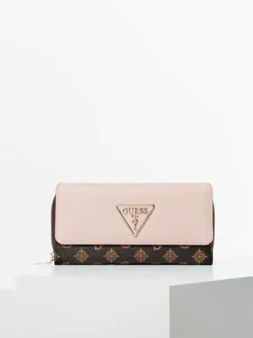 cartera guess maddy rosa y camel