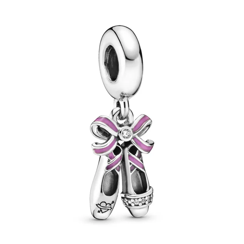 Charm Colgante en Plata de Ley Zapatillas de Ballet