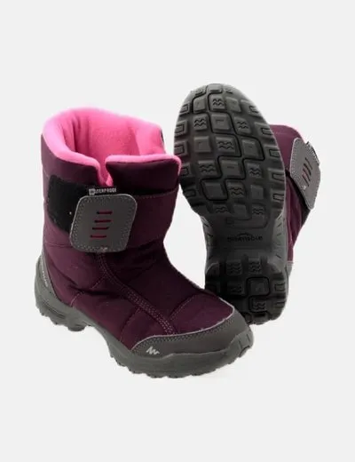 Decathlon Bota morada de nieve