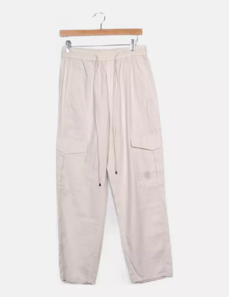 Massimo Dutti Pantalones cargo Fluido