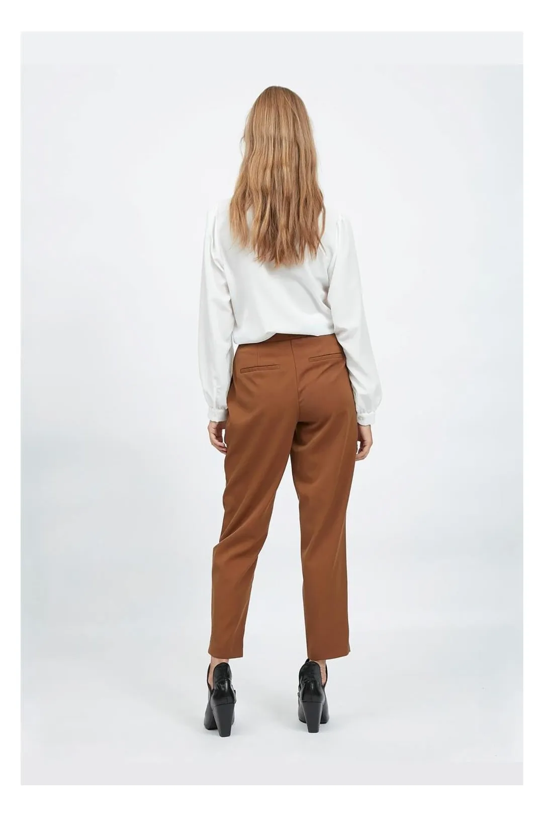 PANTALON CROPPED VISTRANI MARRON