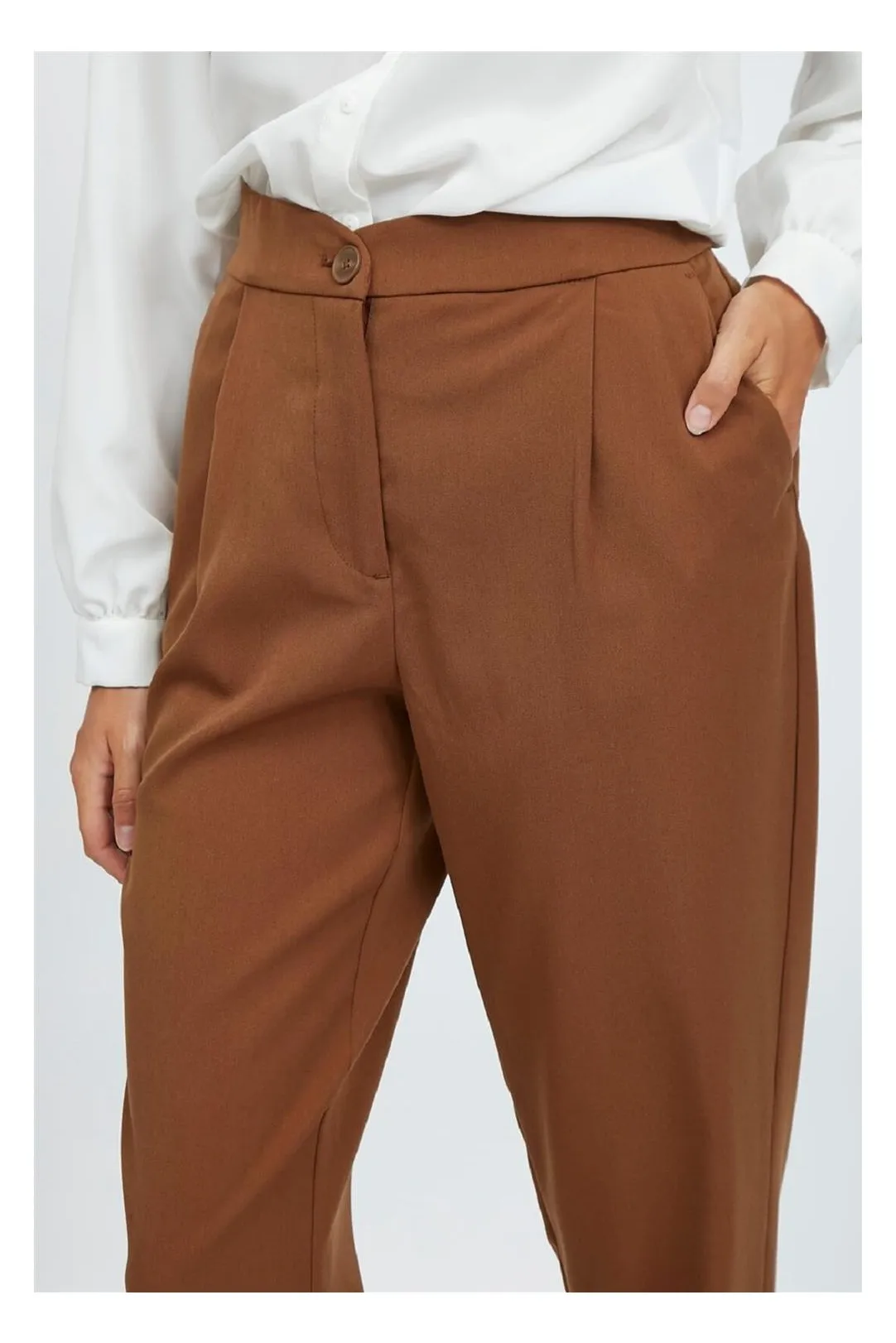 PANTALON CROPPED VISTRANI MARRON