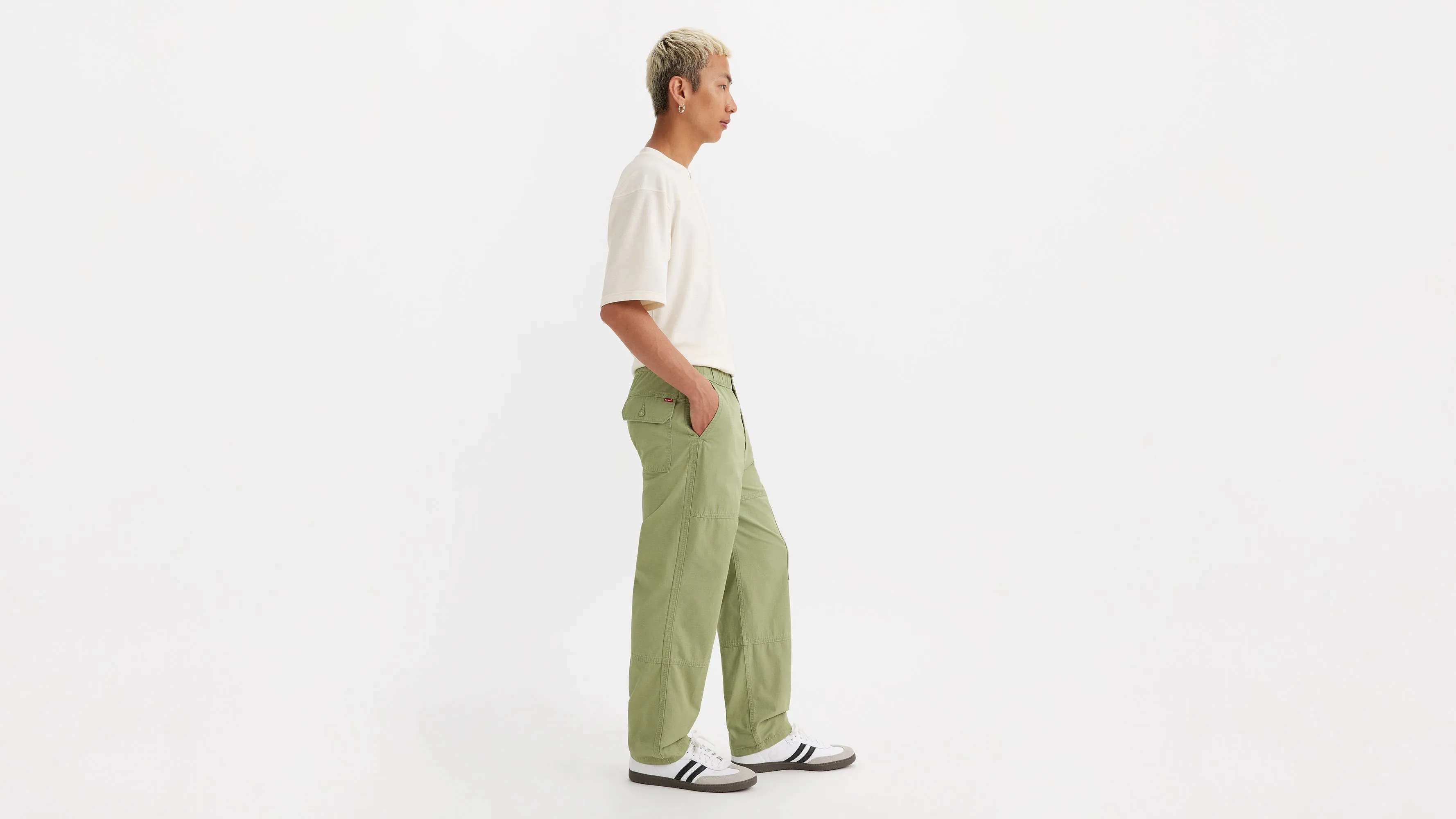 Pantalones Cargo Con Bolsillo De Parche