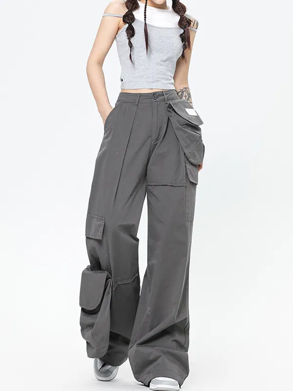 Pantalones cargo de pierna ancha vintage