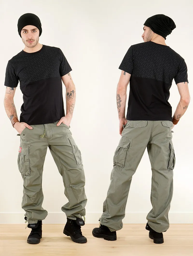 Pantalones cargo Molecule 45030, Verde oliva