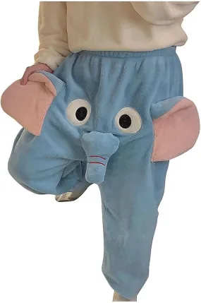 Pantalones de pijama divertidos para hombres y mujeres pantalones largos de elefante con trompa,lindos pantalones de pijama de p