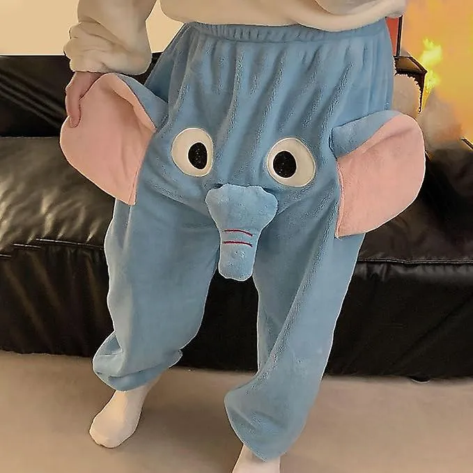 Pantalones de pijama divertidos para hombres y mujeres pantalones largos de elefante con trompa,lindos pantalones de pijama de p