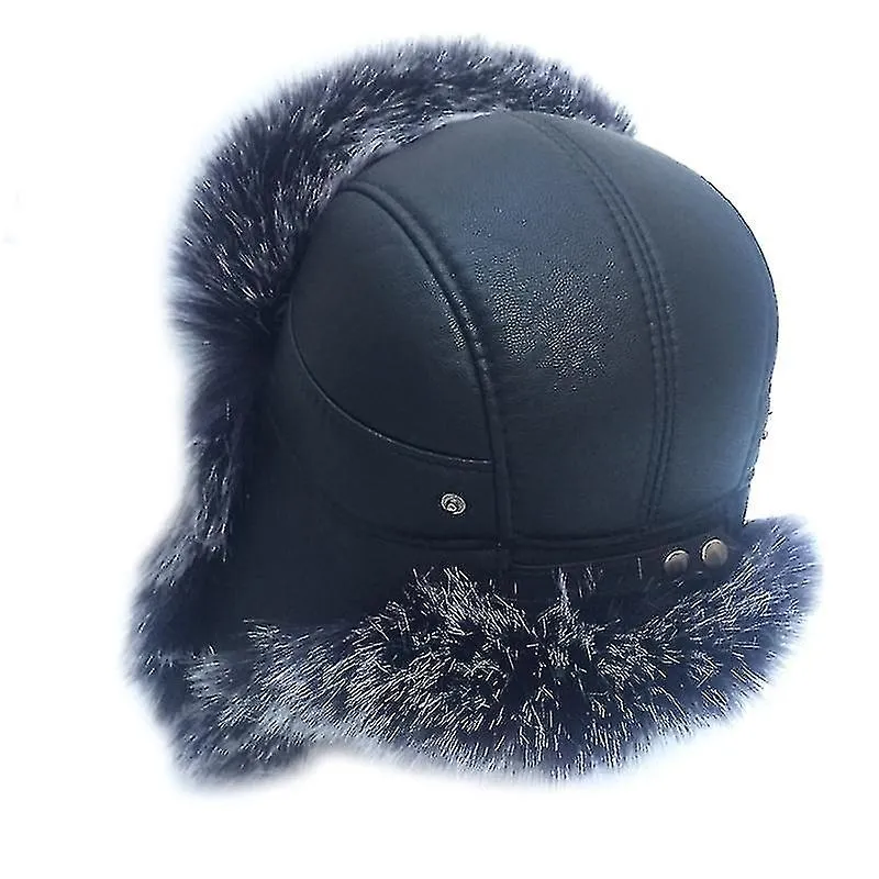 Sombrero de aviador para hombre Fox Fur Russian Winter Hat Keep Warm