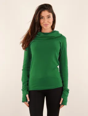 Sudadera con capucha, ligera y suave Hatlami, Verde esmeralda