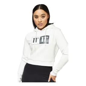 Sudadera  Cropped Box Graphic Blanco