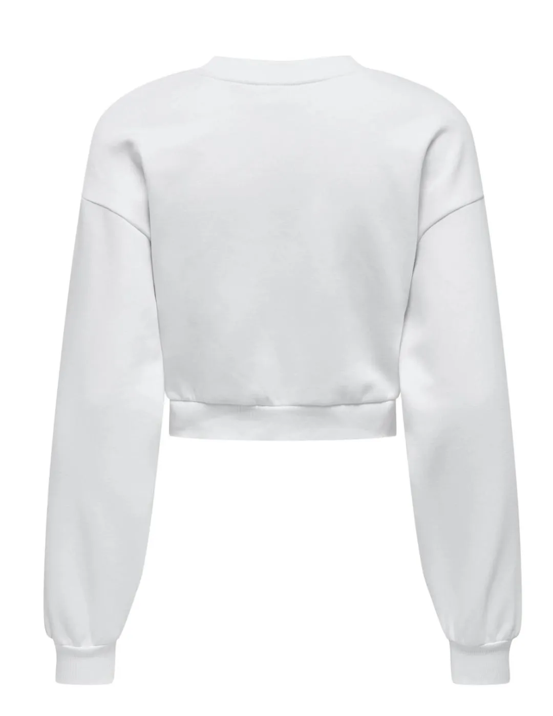 Sudadera Only Odessa holgada  blanca cropped para mujer