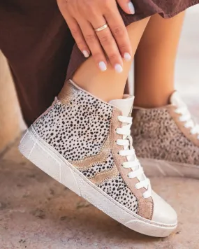 Zapatillas de mujer estampado de leopardo - CL61 TAUPE