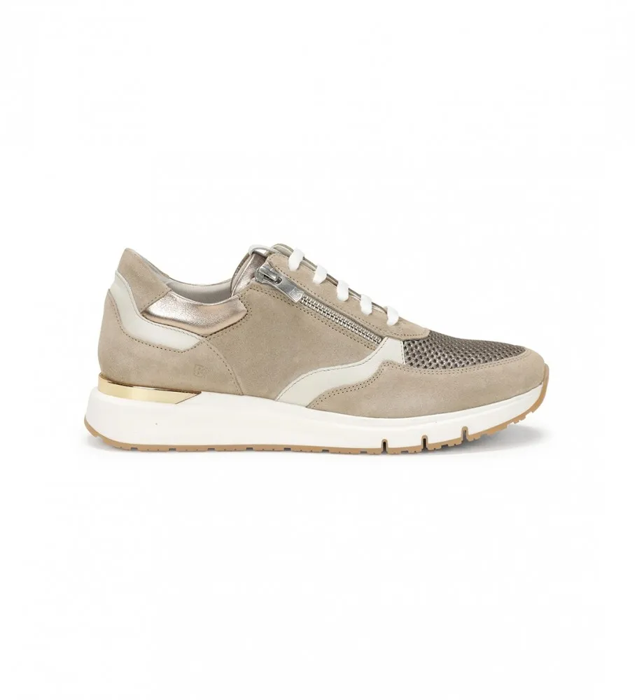 Zapatillas de Piel Serena taupe