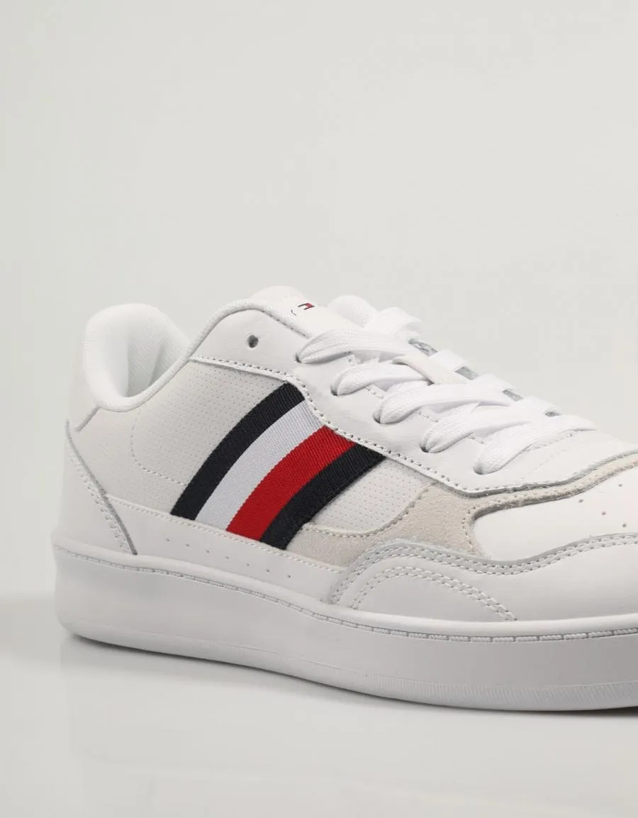  zapatillas TOMMY HILFIGER Court Cupsole Retro Lth Stripes en Blanco 83062