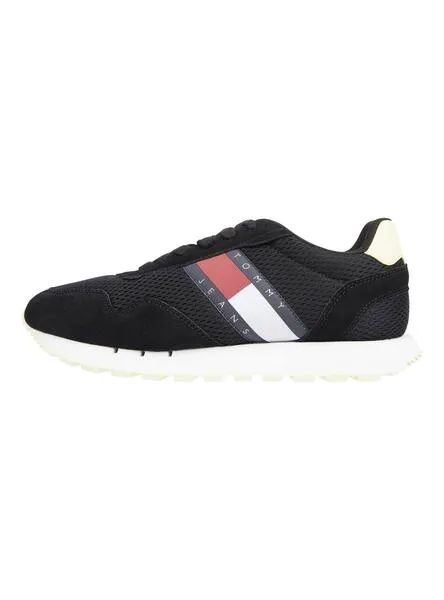 Zapatillas Tommy Jeans Retro Runner Negro Hombre